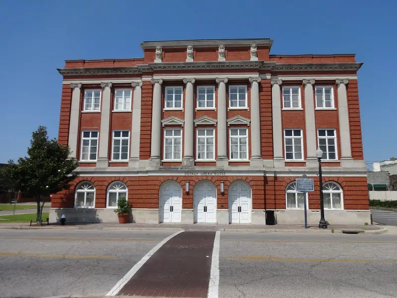 Dothan Opera House, the brick landmark building downtown (photographed 7 June 2015, 11:22:46)